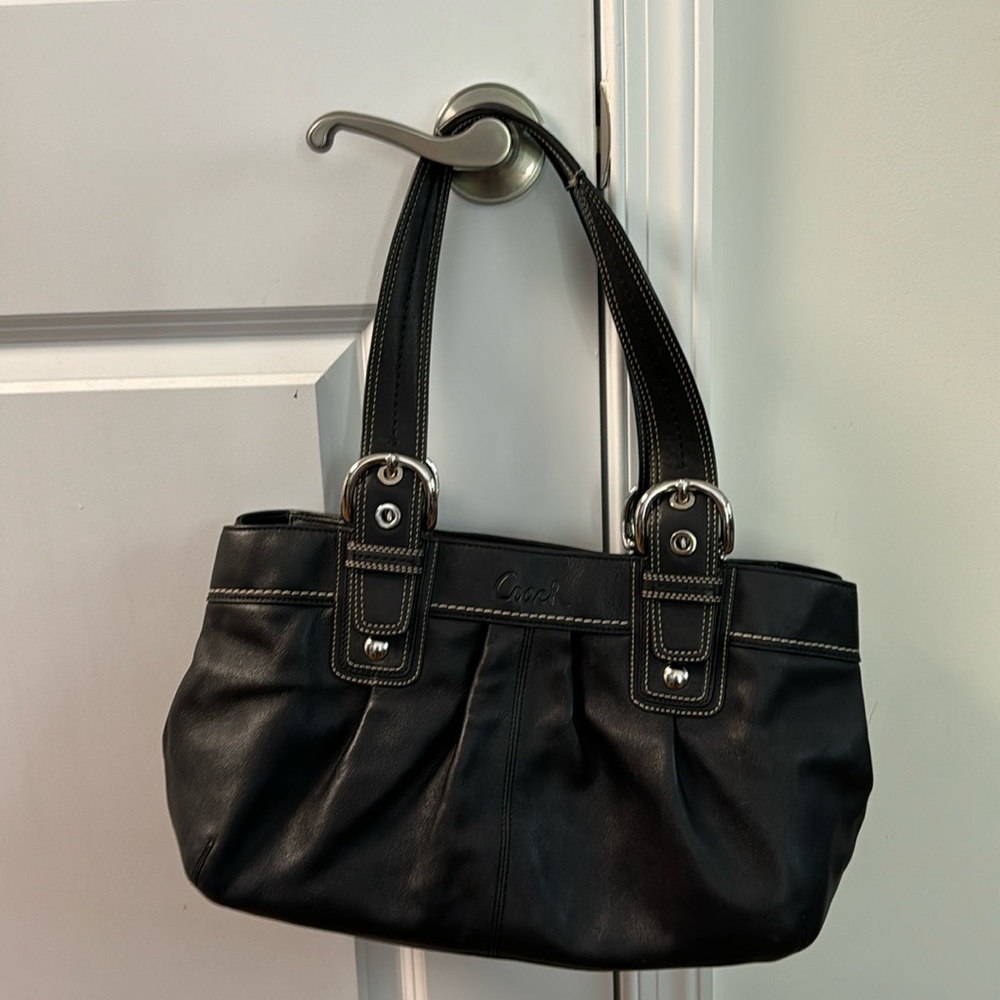 Coach black shoulder bag.